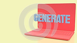 Generative Artificial Intelligence Technology Concept Illustration 3d render