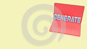 Generative Artificial Intelligence Technology Concept Illustration 3d render