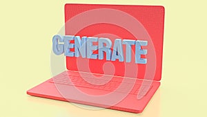 Generative Artificial Intelligence Technology Concept Illustration 3d render