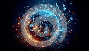 Generative Sound Sculpture, AI generated image