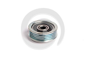 Generator pulley alternator on white isolated background