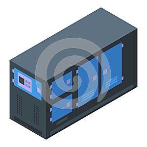 Generator station icon isometric vector. Power energy