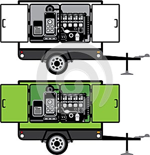 Generator trailer vector