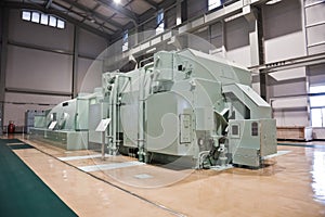 Generator and turbine in a power station