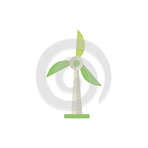 Generator wind turbine green energy icon