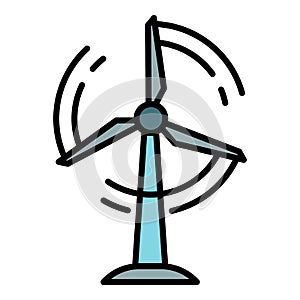 Generator wind turbine icon, outline style