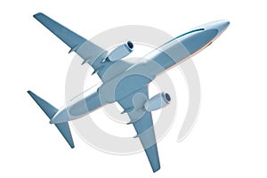 Generic airplane model on white