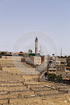 Generic architectural view of Silwan, Arab village on the Mount of Olives across the old city walls of Jerusalem