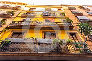 Generic architecture and street view in Barcelona, Spain