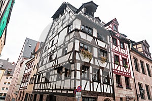 Generic architecture and street view from Bergstrasse, Nuremberg, Germany