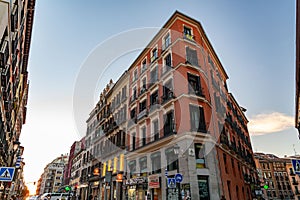 Generic architecture and street view from Madrid, Spain