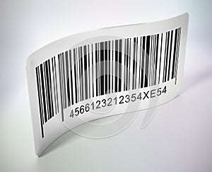 Generic barcode isolated on white background. 3D illustration