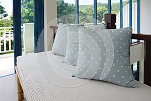 Generic blue pattern pillow