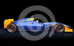 Generic blue race car