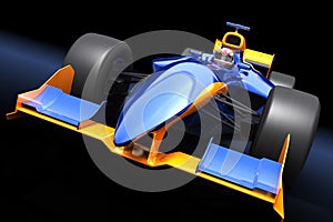 Generic blue race car