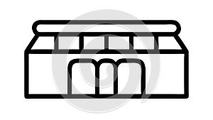 Generic building structure outline architecture property icon , vector design Generative AI