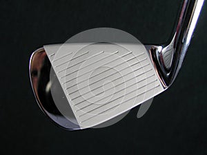 Generic Clean Shiny Polished Golf Club Iron Head Closeup Image