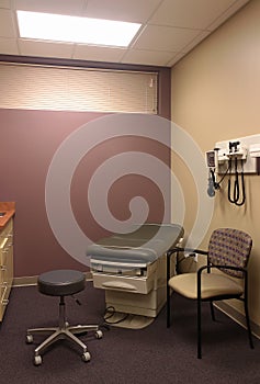 Generic clinic medical exam room and exam table