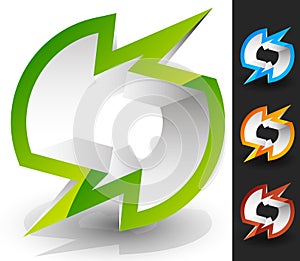  trojrozměrný ikona  označení organizace nebo instituce v 4 barva. lesklý abstraktní desi 
