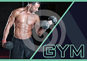 Generic design template inviting to GYM