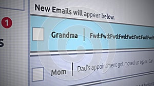 Generic Email New Inbox Message - Annoying Grandma forwarding email