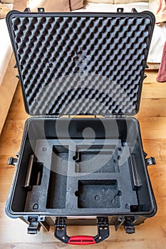 Generic hardcase with foam inlay for technical equipement like cameras and drones