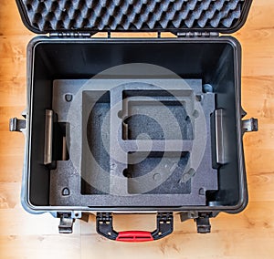 Generic hardcase with foam inlay for technical equipement like cameras and drones