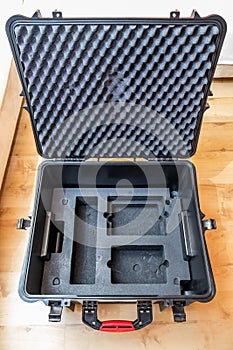 Generic hardcase with foam inlay for technical equipement like cameras and drones