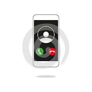 Generic Incoming Phone Call Screen User Interface UI Vector