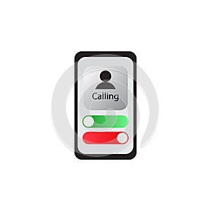 Generic Incoming Phone Call Screen User Interface UI Vector