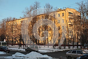 Generic Khrushev time apartment house in Moscow