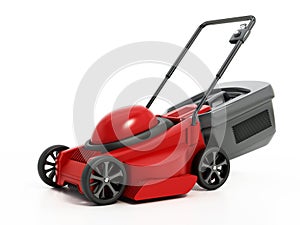 Generic lawnmover isolated on white background. 3D illustration