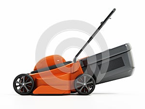 Generic lawnmover isolated on white background. 3D illustration photo