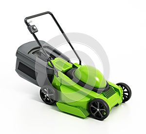 Generic lawnmover isolated on white background. 3D illustration photo