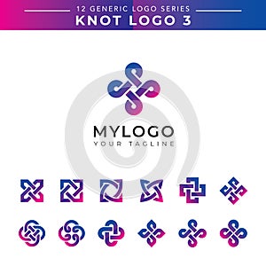 12 Generic Logo Series: Infinity Knot Logo Template  3 photo