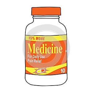 Generic Medicine bottle Template - orange