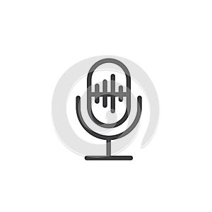 Generic Microphone Symbol showing audio or AI voice recognition