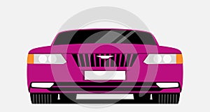 Generic modern car front view