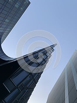 Generic modern futuristic architecture conceptual image in London England