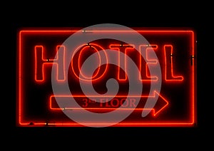 Generic Neon Hotel Sign