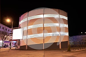 Generic Parking Lot At Night