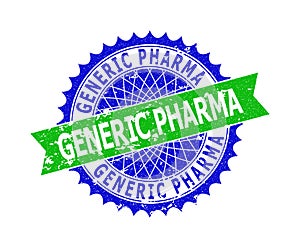 GENERIC PHARMA Bicolor Rosette Corroded Watermark