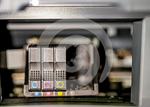 Generic printer ink cartridge being replaced