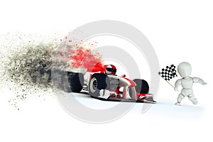 Generic racing car with speed effect