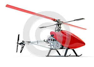Generic red remote controlled helicopter