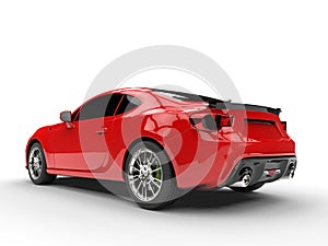 Generic red sports car - rear left view