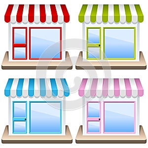 Generic Shop Building Icon Set