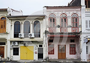 Generic shophouse building style in George Town