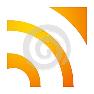 Generic signal or RSS feed icon. Symbol for syndication, wireless communication concepts