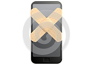 Generic Smart Phone With Band Aids